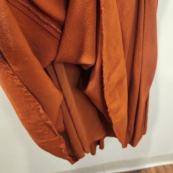 ANTHROPOLOGY Maeve Rust Faux Wrap Dress size XS - Picture 11 of 13